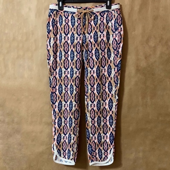 Anthropologie | Pilcro Paz Cropped Ikat Jogger Pants Drawstring Printed Size 26 - Picture 1 of 12